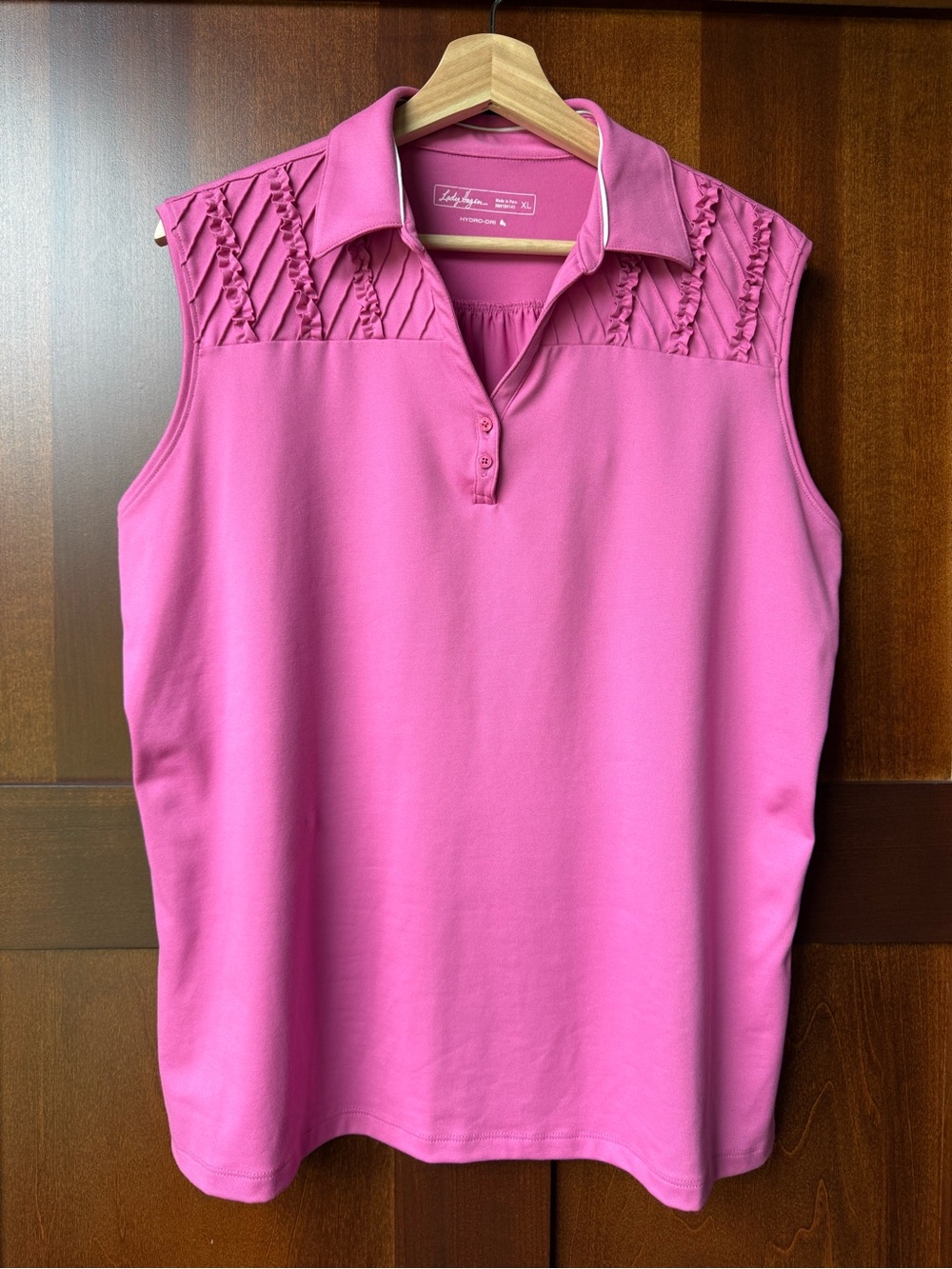 Women’s Lady Hagen Pink Sleeveless Golf Shirt Size XL